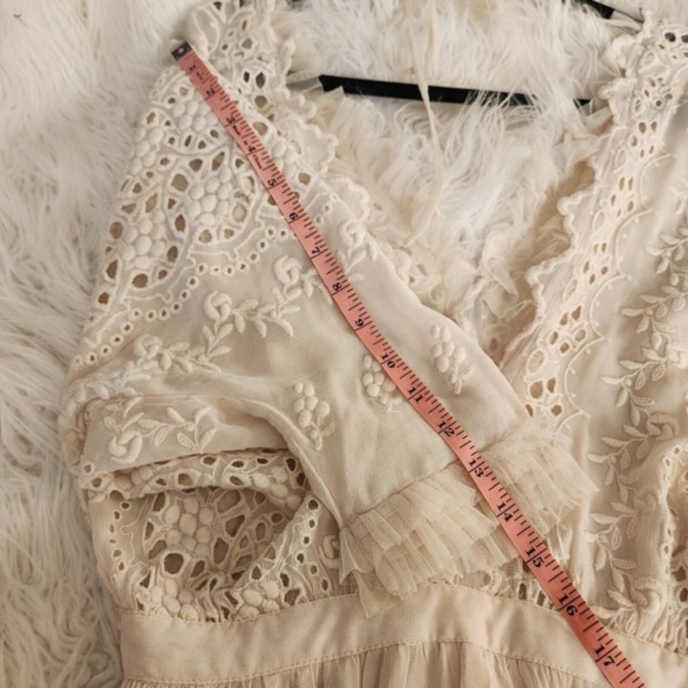 LoveShackFancy Delfina Crochet‎ Maxi Dress Women's 4 Boho Wedding Beach NWT - Picture 12 of 16